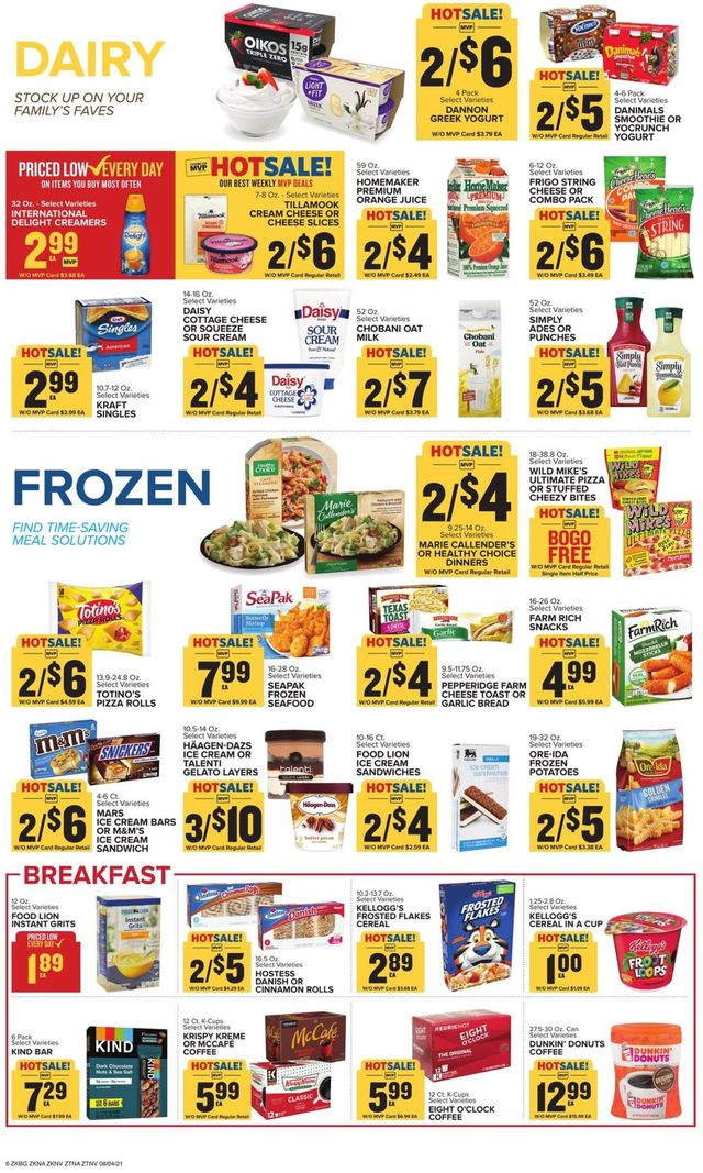 Food Lion Ad from 08/04/2021