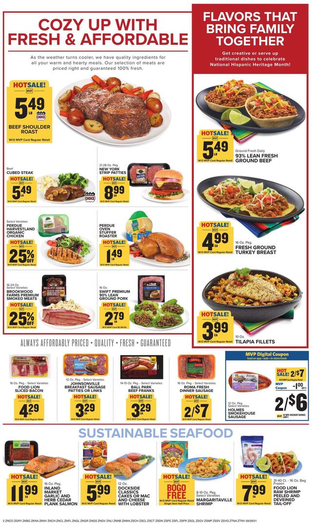 Food Lion Ad from 09/29/2021