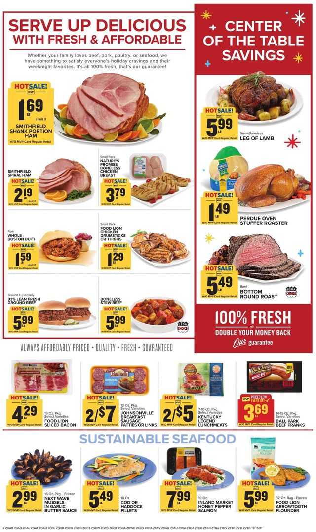 Food Lion Ad from 12/15/2021