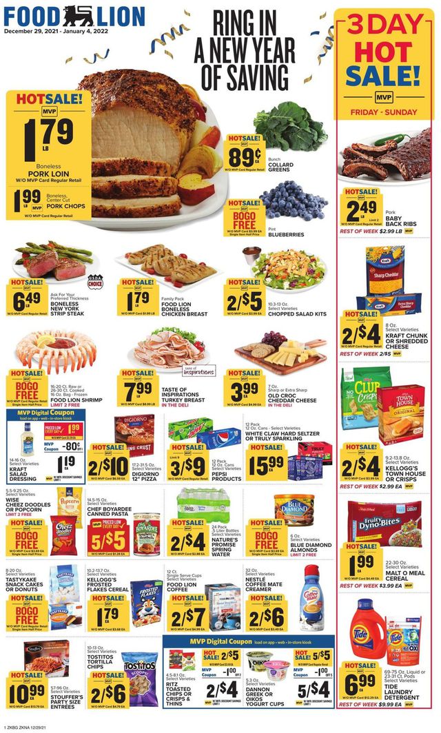Food Lion Ad from 12/29/2021
