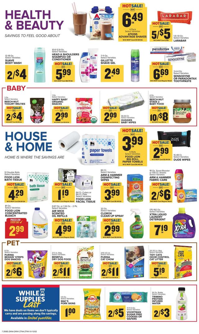 Food Lion Ad from 01/12/2022