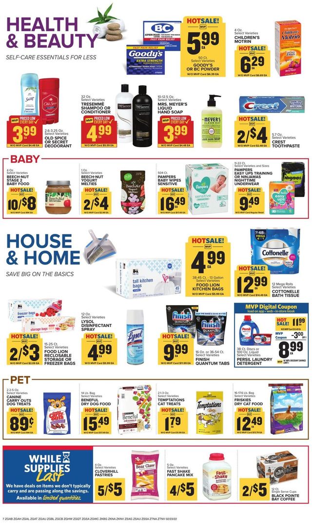 Food Lion Ad from 02/23/2022