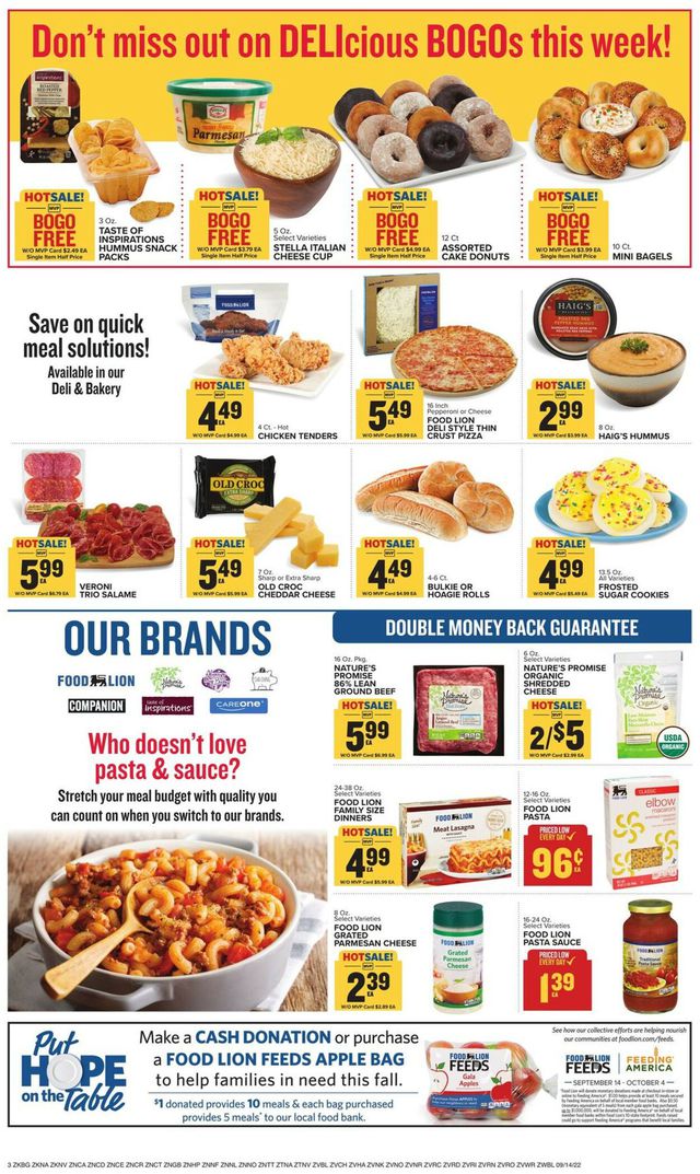 Food Lion Ad from 09/14/2022