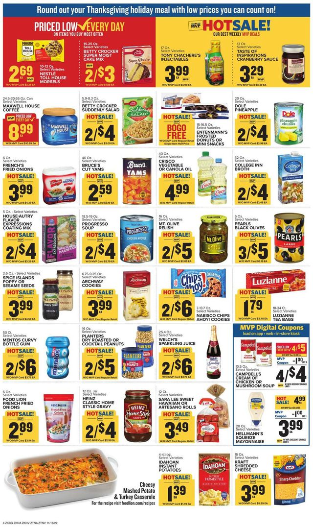 Food Lion Ad from 11/16/2022
