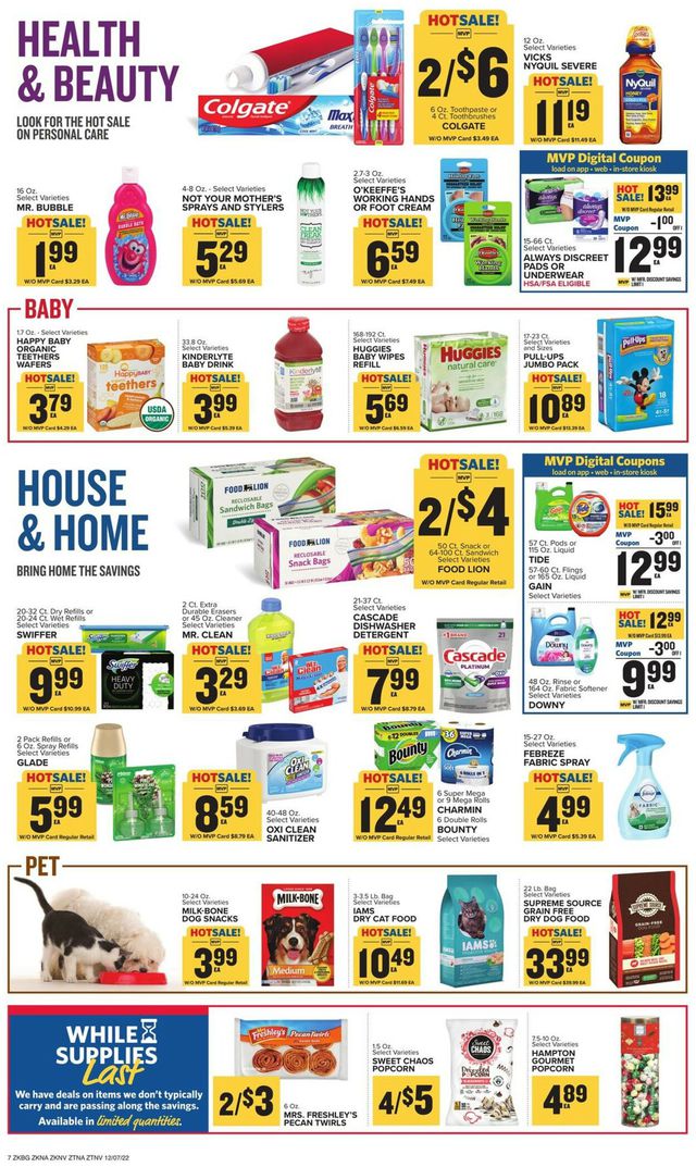 Food Lion Ad from 12/07/2022