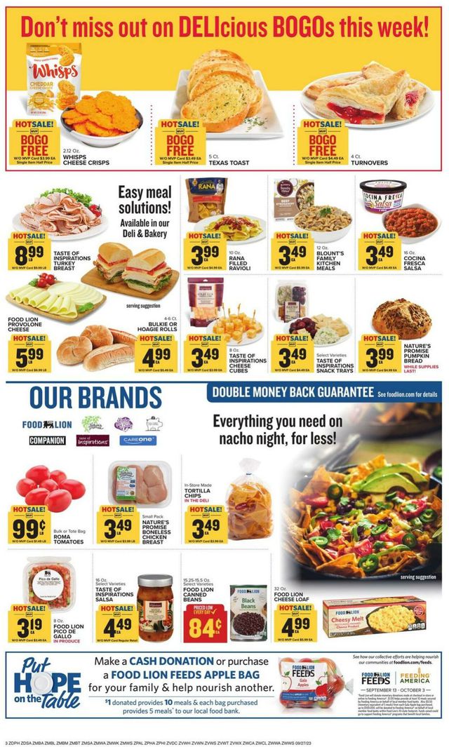 Food Lion Ad from 09/27/2023