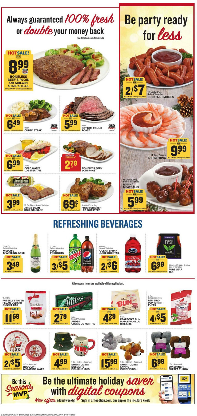 Food Lion Ad from 11/24/2023