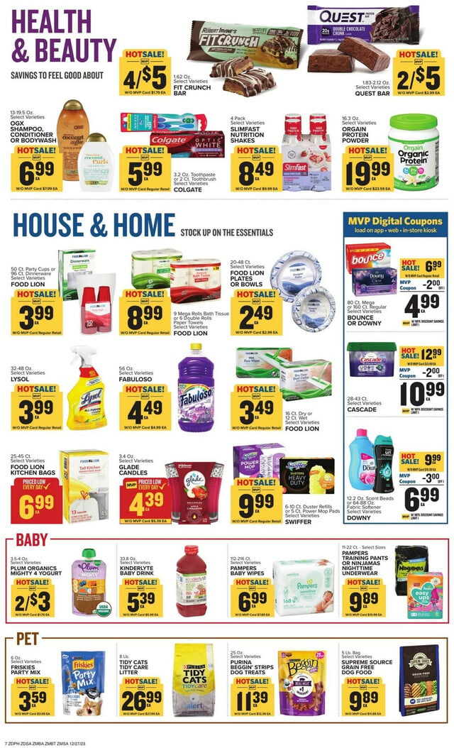 Food Lion Ad from 12/27/2023