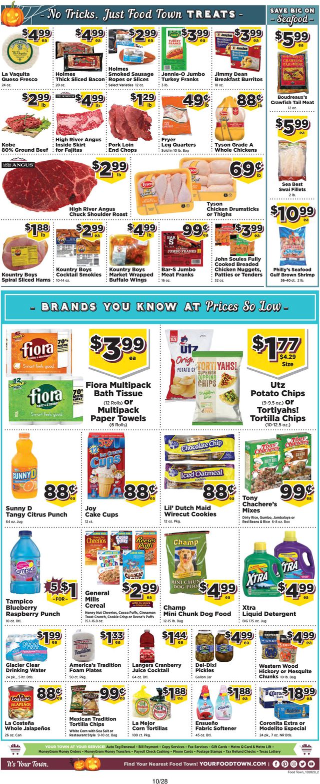 Food Town Ad from 10/28/2020