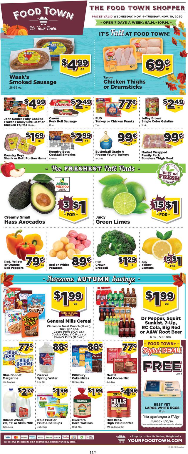 Food Town Ad from 11/04/2020