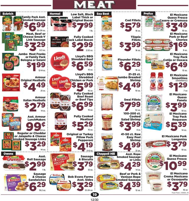 Food Town Ad from 12/30/2020