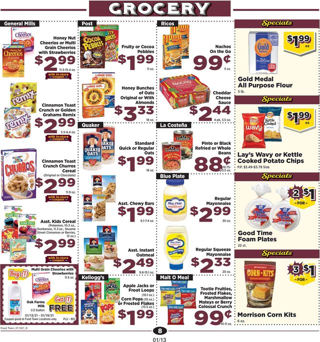 Food Town Ad from 01/13/2021
