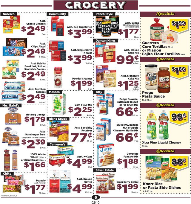 Food Town Ad from 02/10/2021