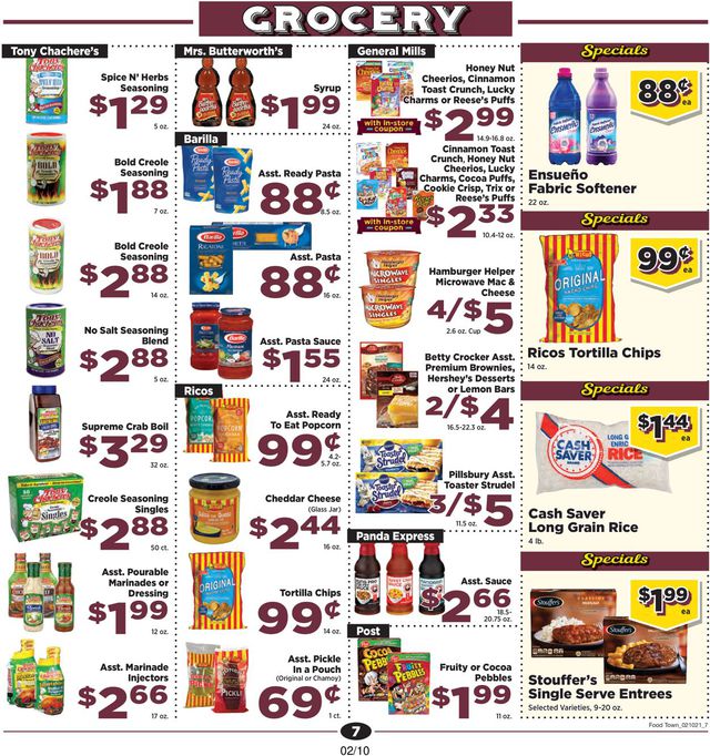 Food Town Ad from 02/10/2021