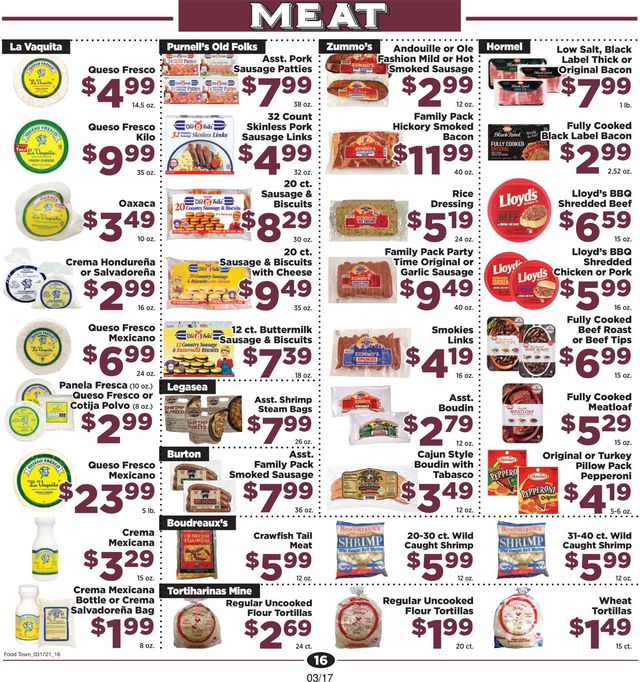 Food Town Ad from 03/17/2021