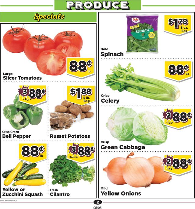Food Town Ad from 05/05/2021