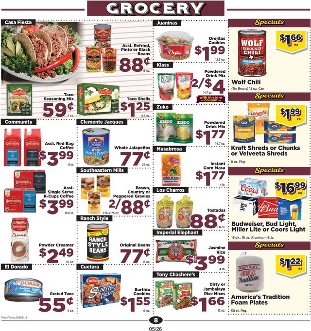 Food Town Ad from 05/26/2021
