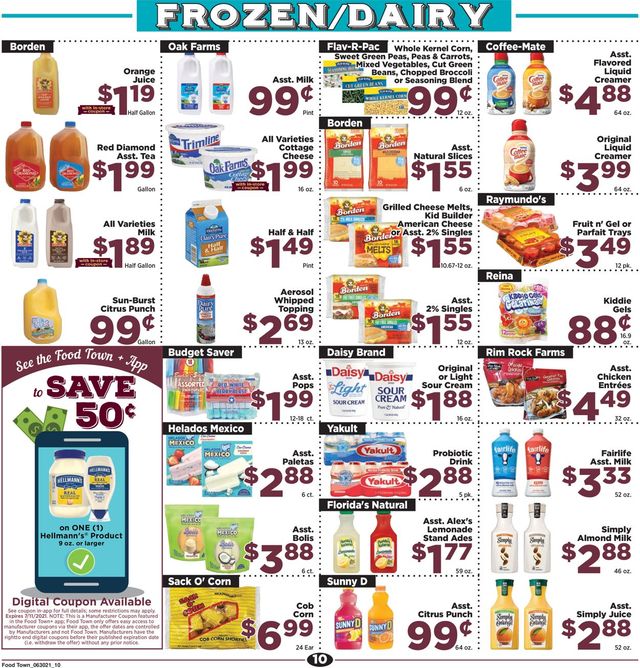 Food Town Ad from 06/30/2021