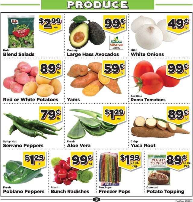 Food Town Ad from 07/13/2021