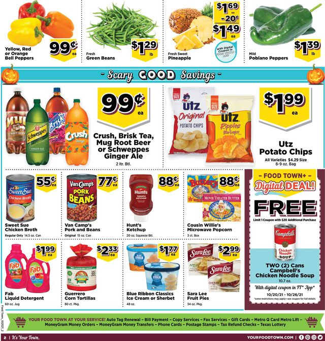 Food Town Ad from 10/20/2021