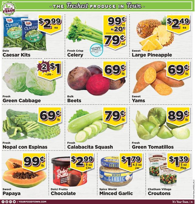 Food Town Ad from 04/13/2022