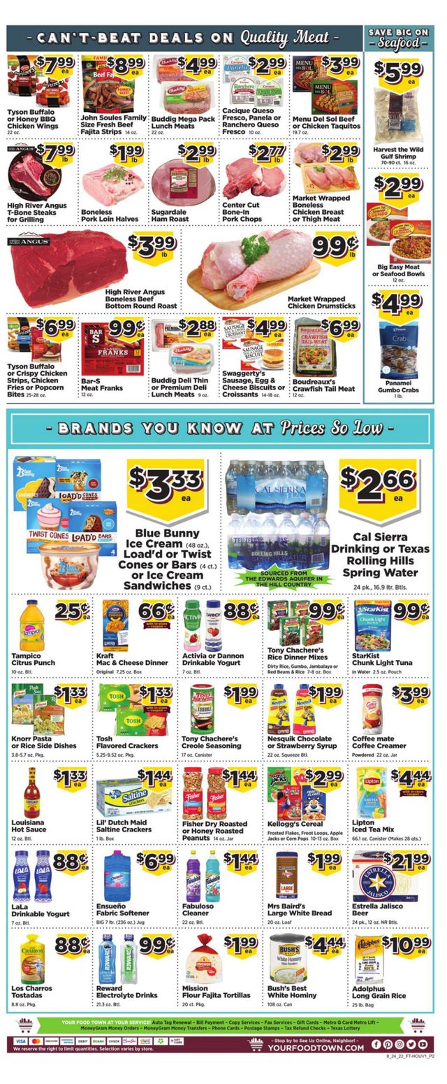 Food Town Ad from 08/24/2022