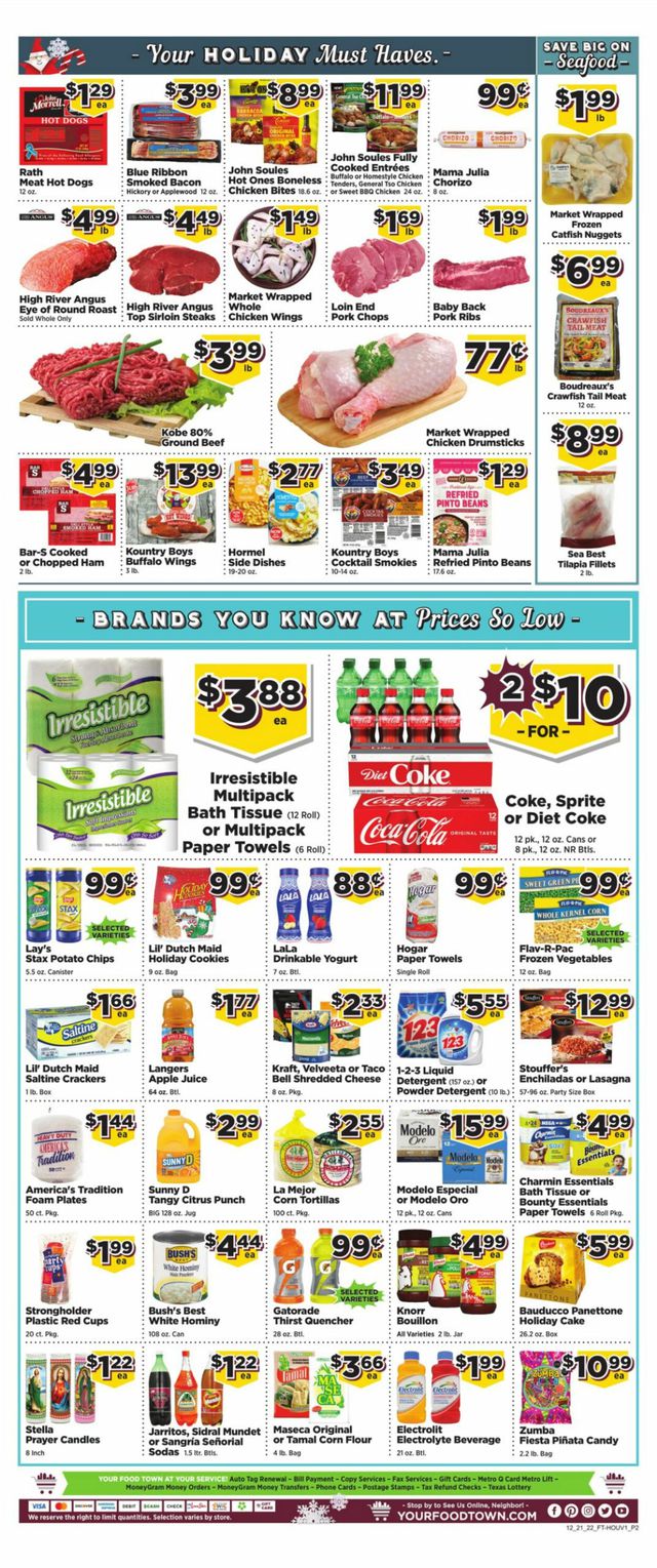 Food Town Ad from 12/21/2022