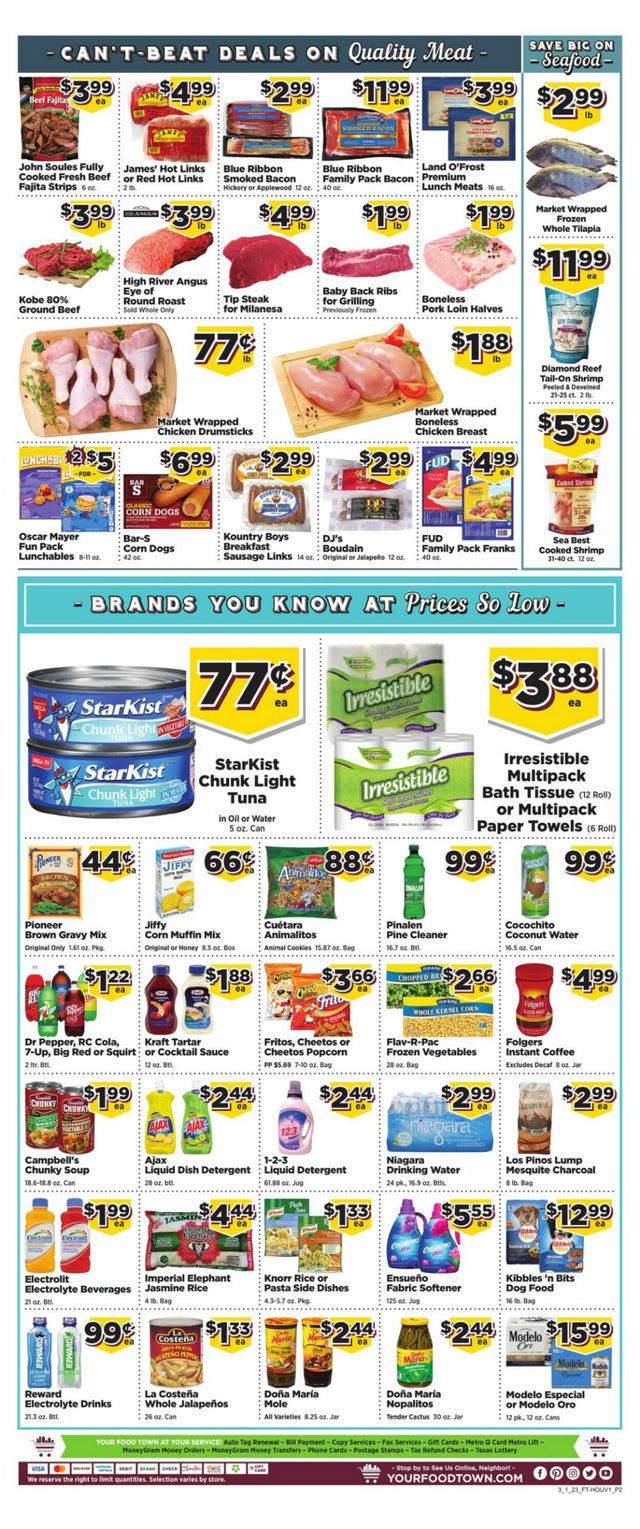 Food Town Ad from 03/08/2023