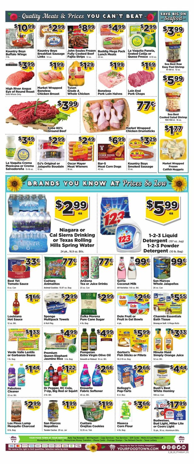 Food Town Ad from 03/29/2023