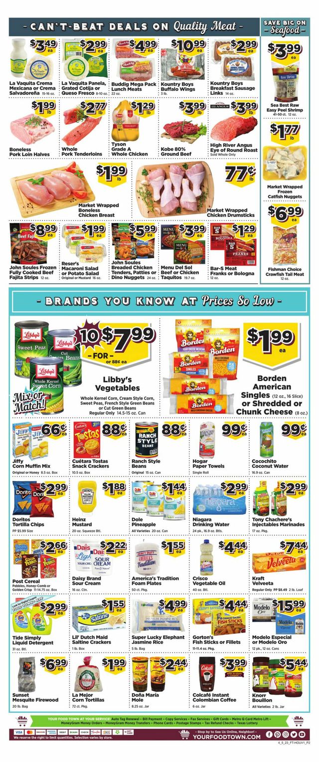 Food Town Ad from 04/05/2023