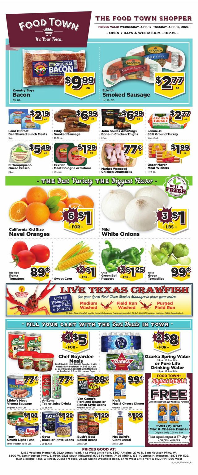 Food Town Ad from 04/12/2023