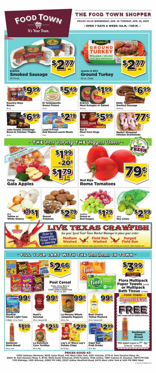 Food Town Ad from 04/19/2023