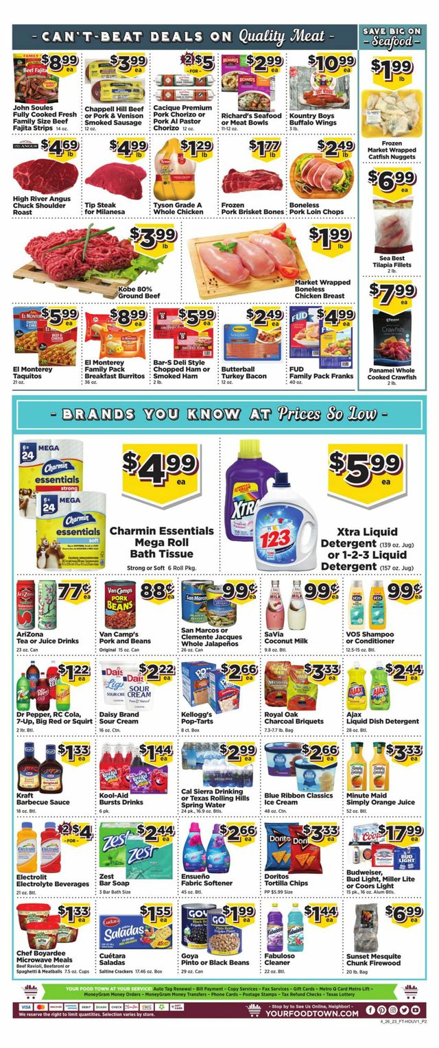 Food Town Ad from 04/26/2023