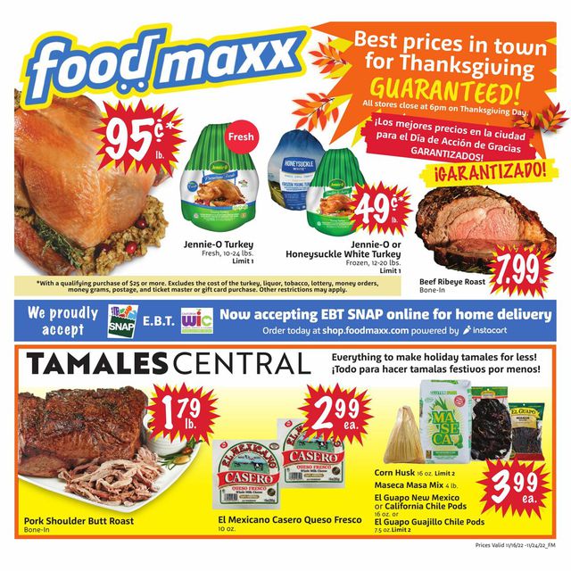 FoodMaxx Ad from 11/16/2022