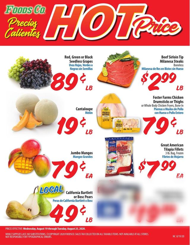 Foods Co. Ad from 08/19/2020