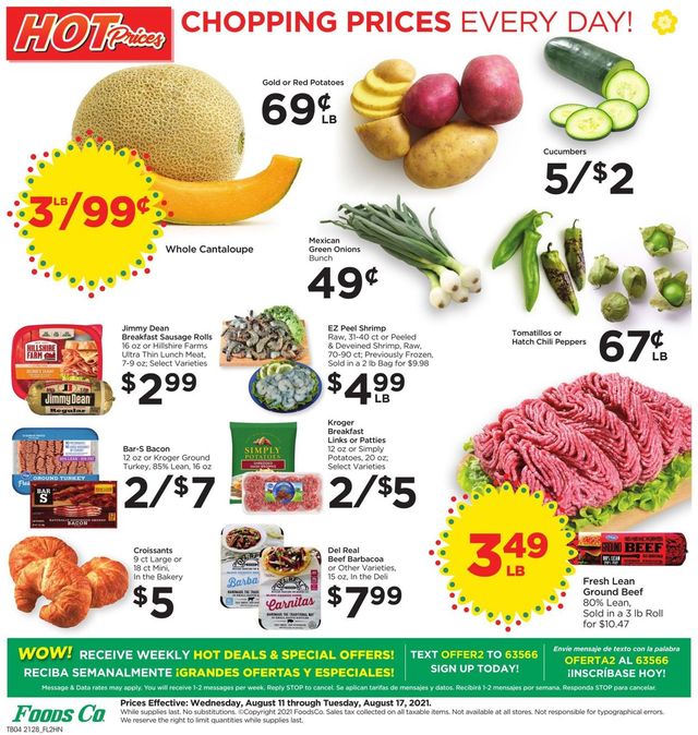 Foods Co. Ad from 08/11/2021