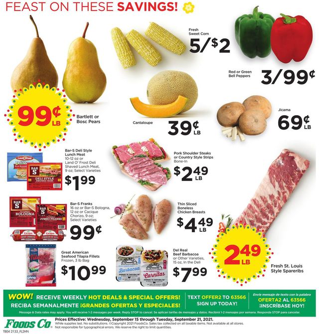 Foods Co. Ad from 09/15/2021