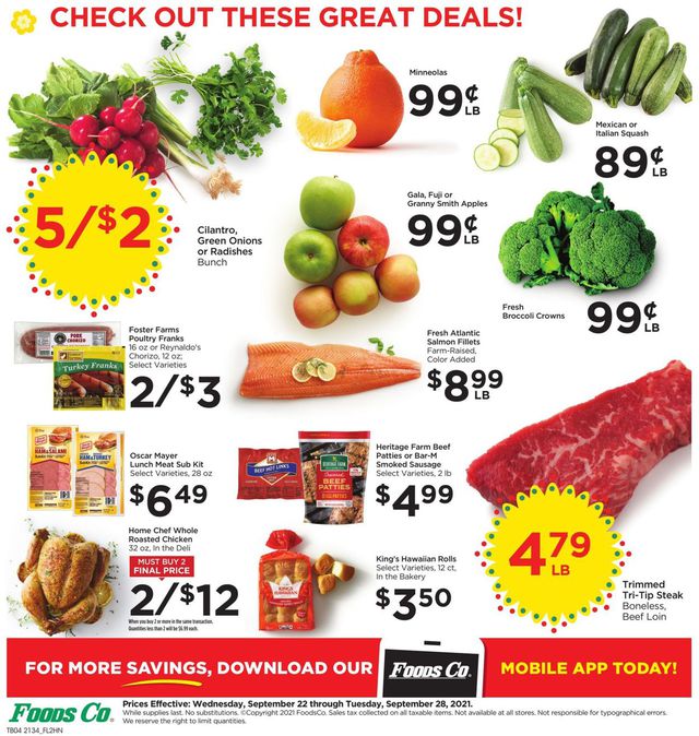 Foods Co. Ad from 09/22/2021