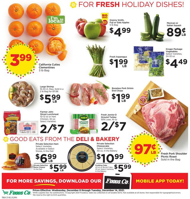 Foods Co. Ad from 12/08/2021