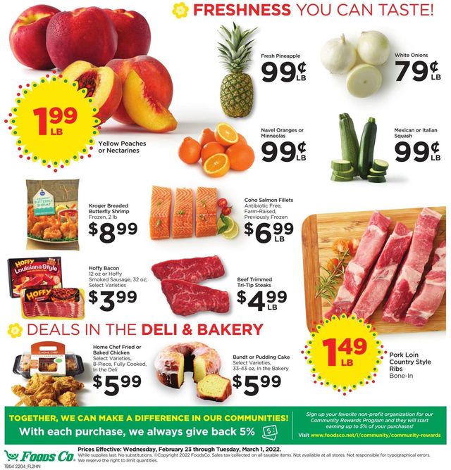 Foods Co. Ad from 02/23/2022