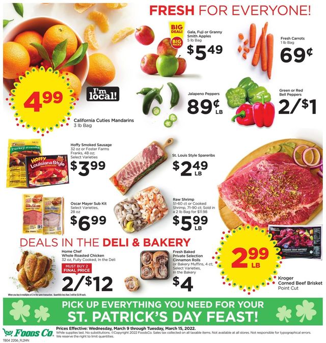 Foods Co. Ad from 03/09/2022