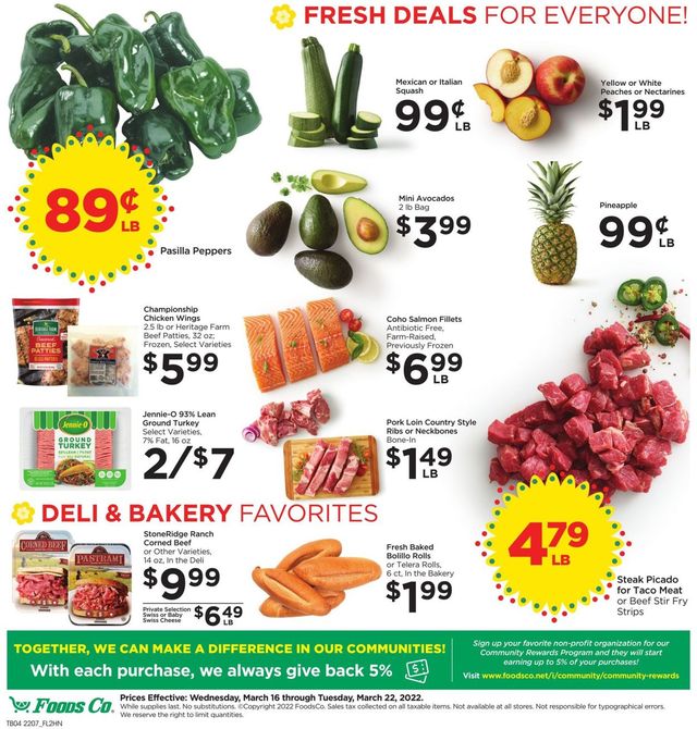 Foods Co. Ad from 03/16/2022