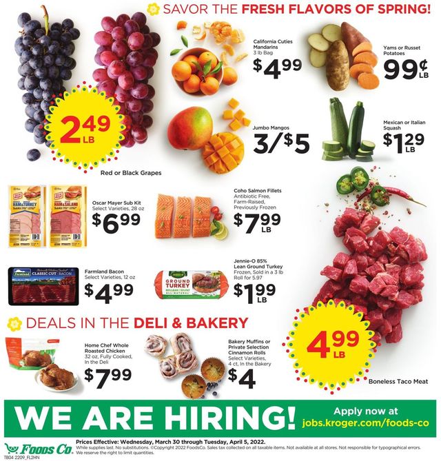 Foods Co. Ad from 03/30/2022