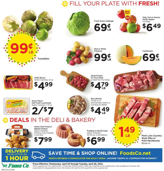 Foods Co. Ad from 04/20/2022