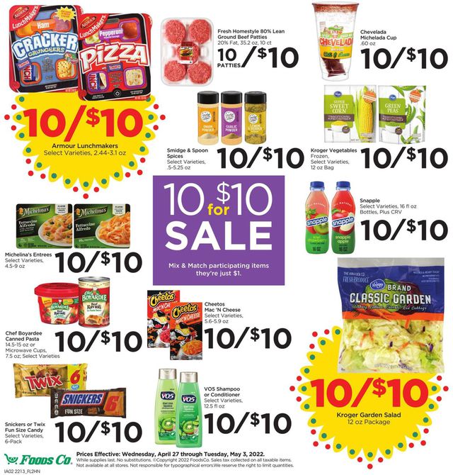 Foods Co. Ad from 04/27/2022