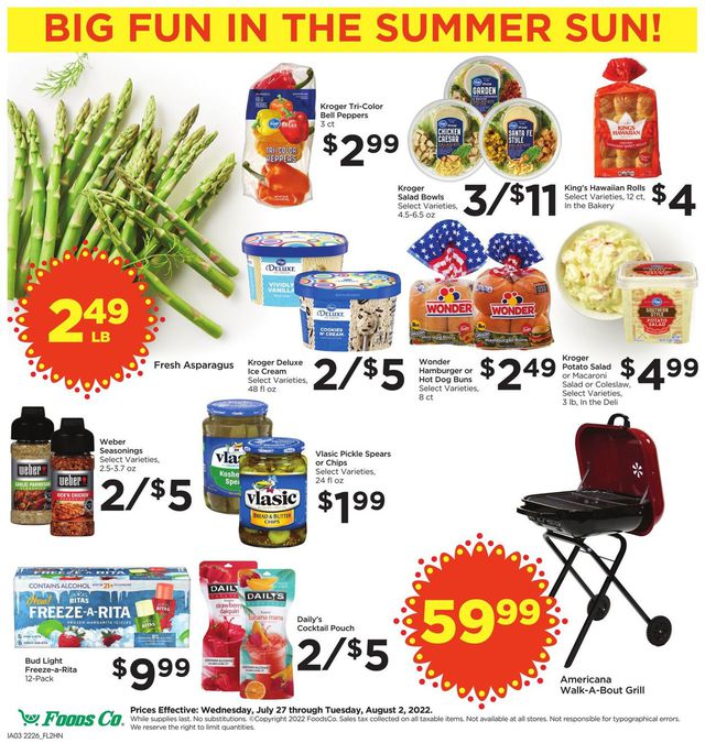 Foods Co. Ad from 07/27/2022