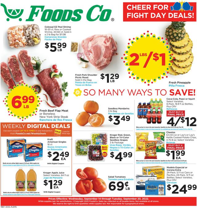 Foods Co. Ad from 09/14/2022