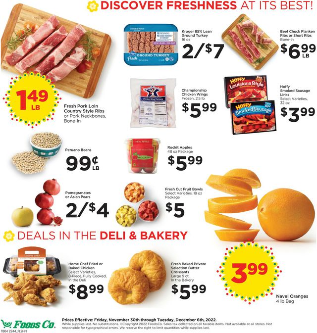 Foods Co. Ad from 11/30/2022