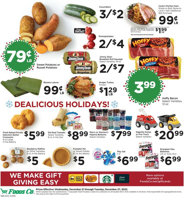 Foods Co. Ad from 12/21/2022