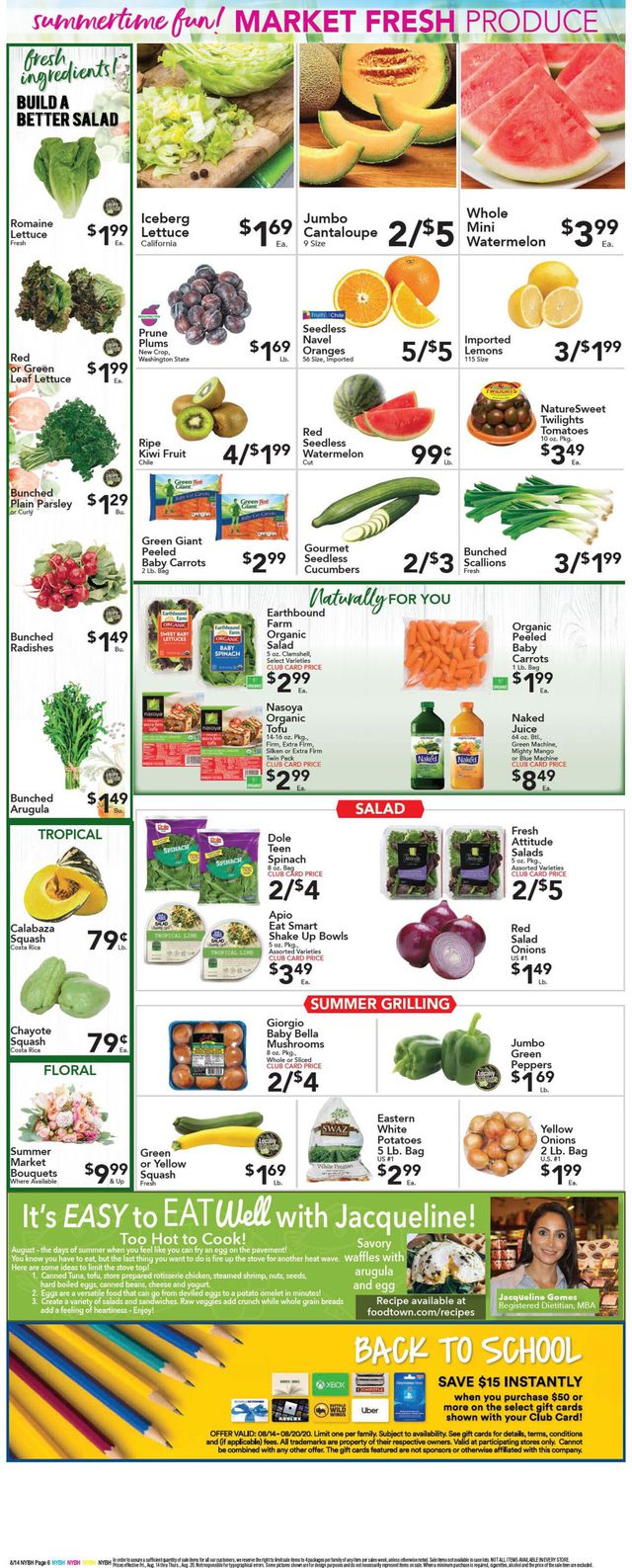Foodtown Ad from 08/14/2020